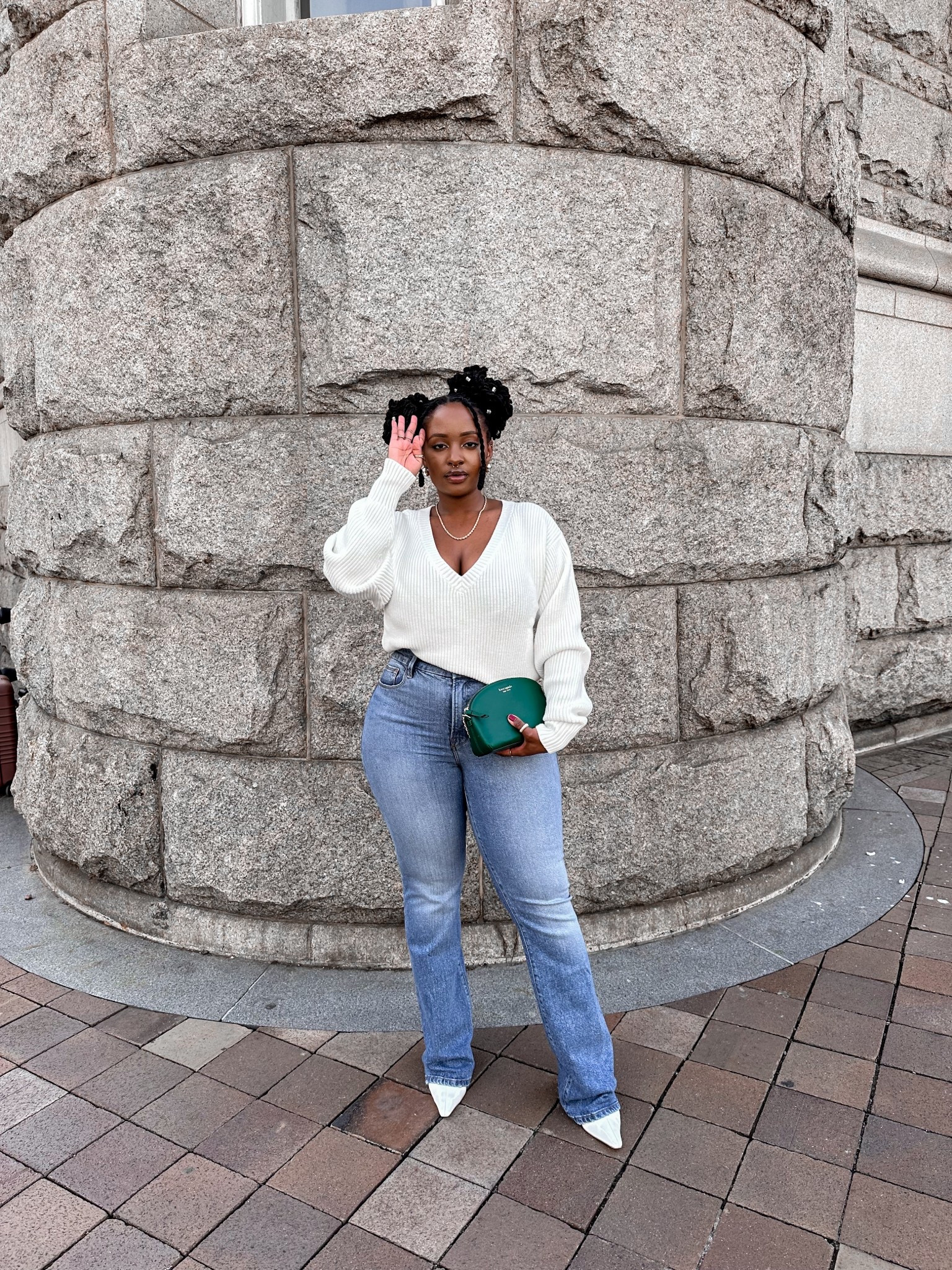 Happy First Day of Spring! 🌷🌼
It’s not warm enough to be in full spring attire in DC but that doesn’t have to stop you from looking good! Here’s a cute spring outfit you can wear to your next brunch! 

#springootd #springoutfit #comfortable #goodamerican #stevemadden

#LTKStyleTip #LTKSeasonal #LTKItBag