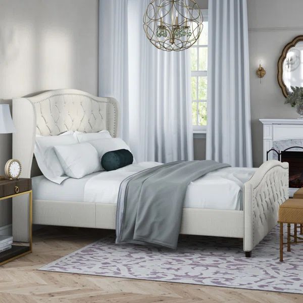 Marlon King Tufted Upholstered Low Profile Standard Bed | Wayfair North America