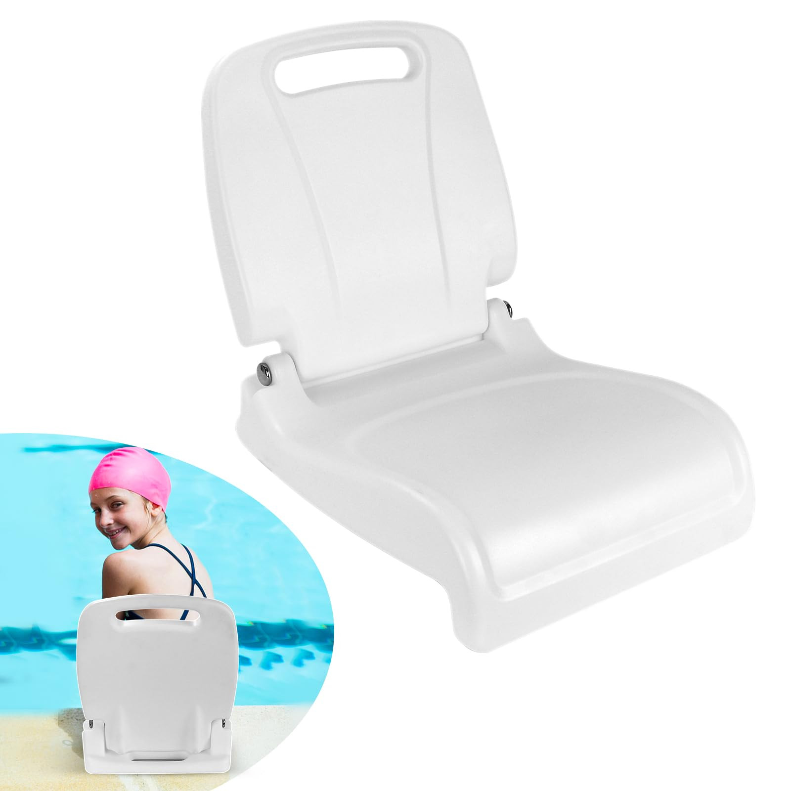 Poolside Chairs for Pool Edge - Foldable Flip Seat, Portable Outdoor Chair for Tailgating, Beach ... | Amazon (US)