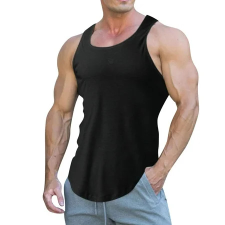 Sngxgn Sweat Vest For Men Men s Cool Classic Relaxed Tank Anti-Odor Stretch Moisture Wicking Black 2 | Walmart (US)