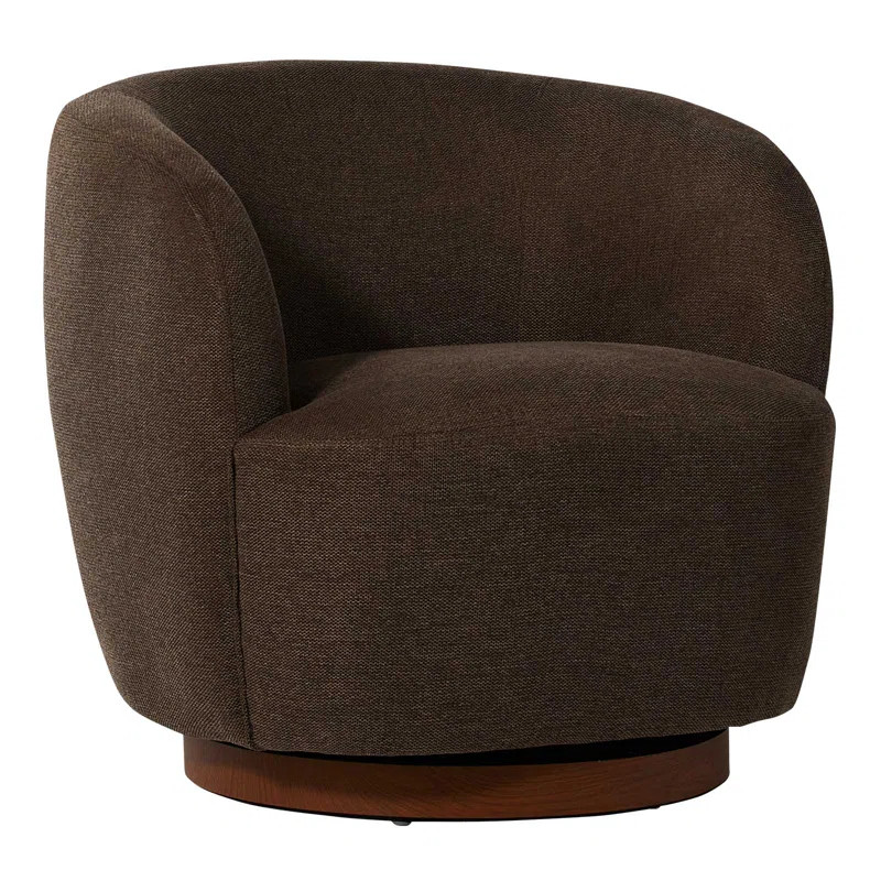 Jakyria 28.74" Wide Polyester Swivel Barrel Chair | Wayfair North America