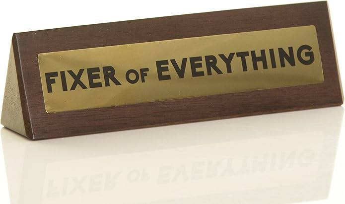 Boxer Gifts Fixer of Everything Novelty Wooden Desk Plaque Sign | Amazon (UK)