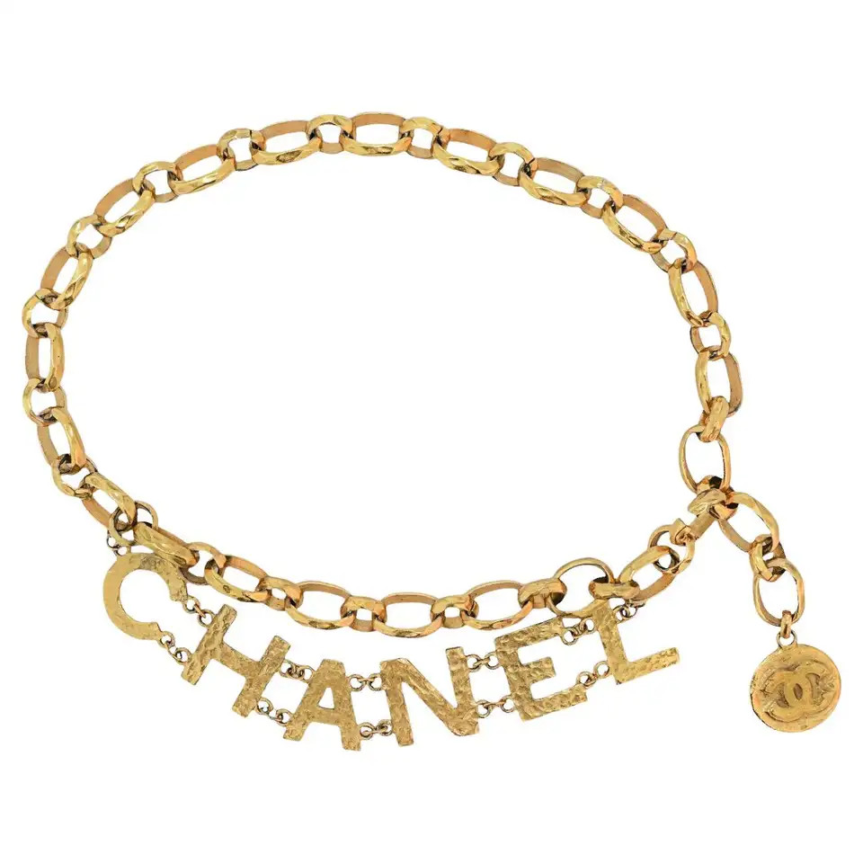 Collector vintage Chanel metal belt | 1stDibs