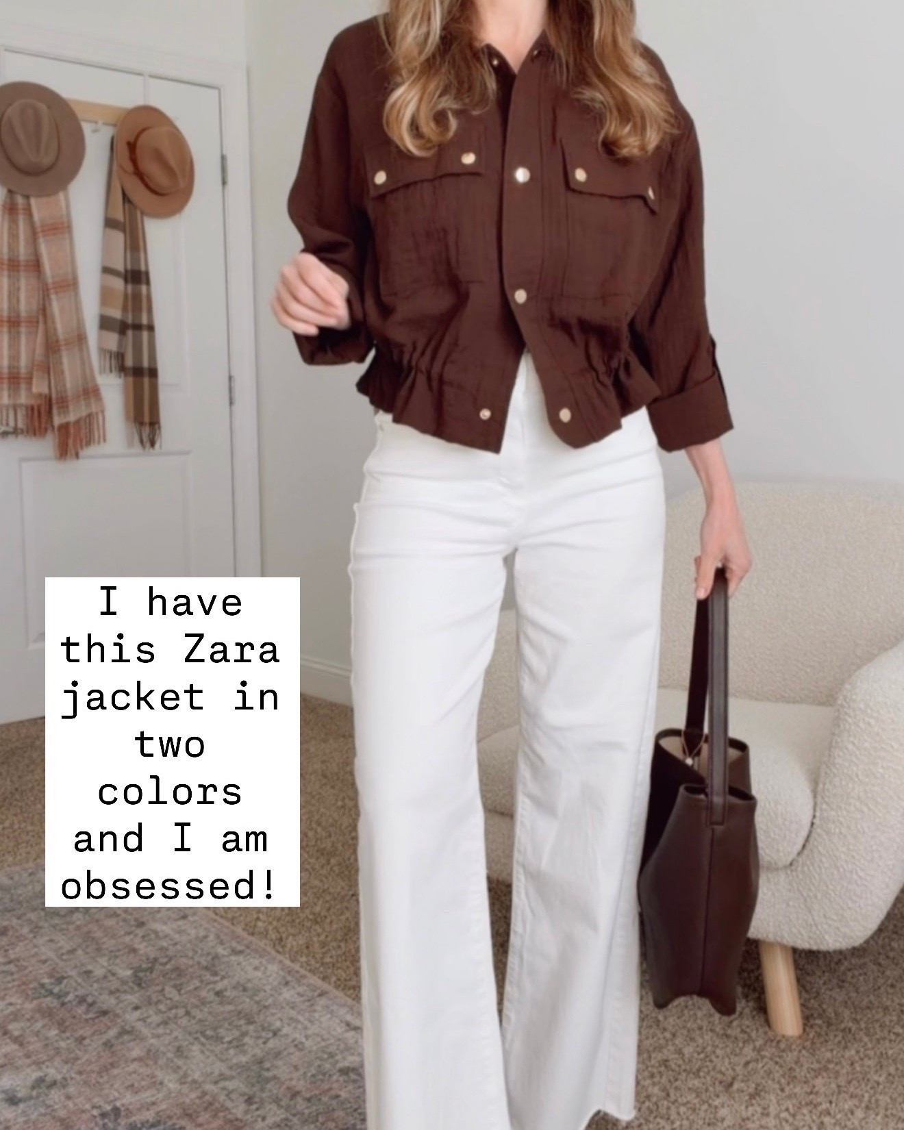 I bought this jacket in two colors because it's that good.

brown utility jacket fall outfit white pants casual workwear bomber style versatile layering piece comfortable fit flattering silhouette autumn fashion

#LTKWorkwear #LTKOver40 #LTKSeasonal