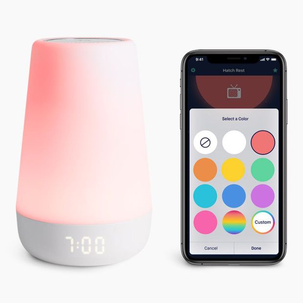 Hatch Rest+ Sound Machine, Night Light, Time-to-Rise plus Audio Monitor | Babylist