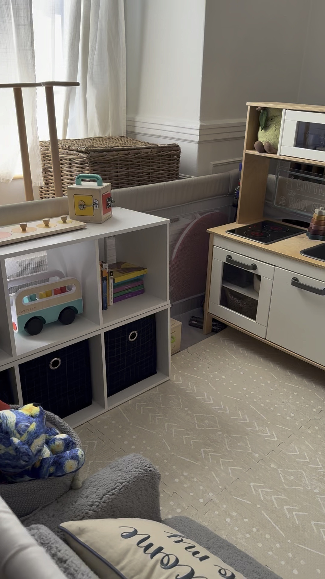 Toddler playpen setup! 