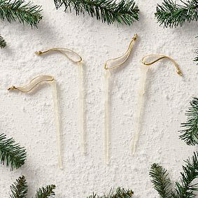 Harry Potter™ Glass Icicle Wand Ornaments - Set of 4 | Pottery Barn Teen