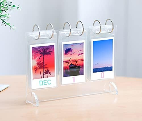 WINKINE Desktop Mini Photo Album Collection|Acrylic Tabletop Flip Calendar-Style Photo Frame|for Ins | Amazon (US)