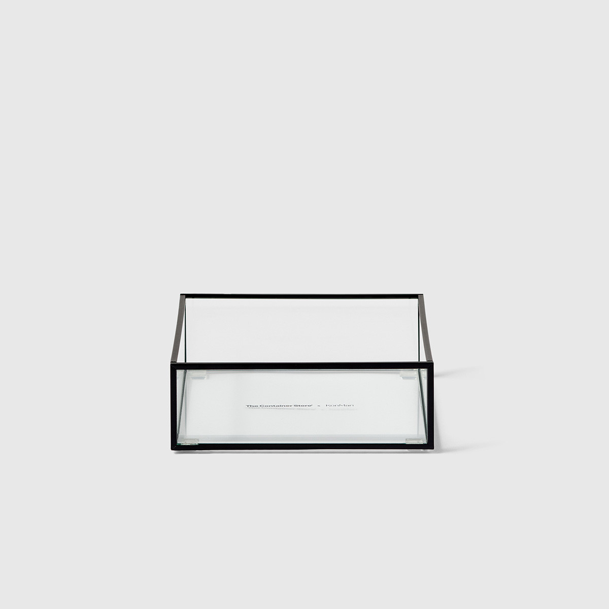 Marie Kondo Medium Serenity Countertop Glass Stacking Tray Ink Black | The Container Store