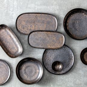 Nivo Metallic Dinnerware Collection | West Elm (US)