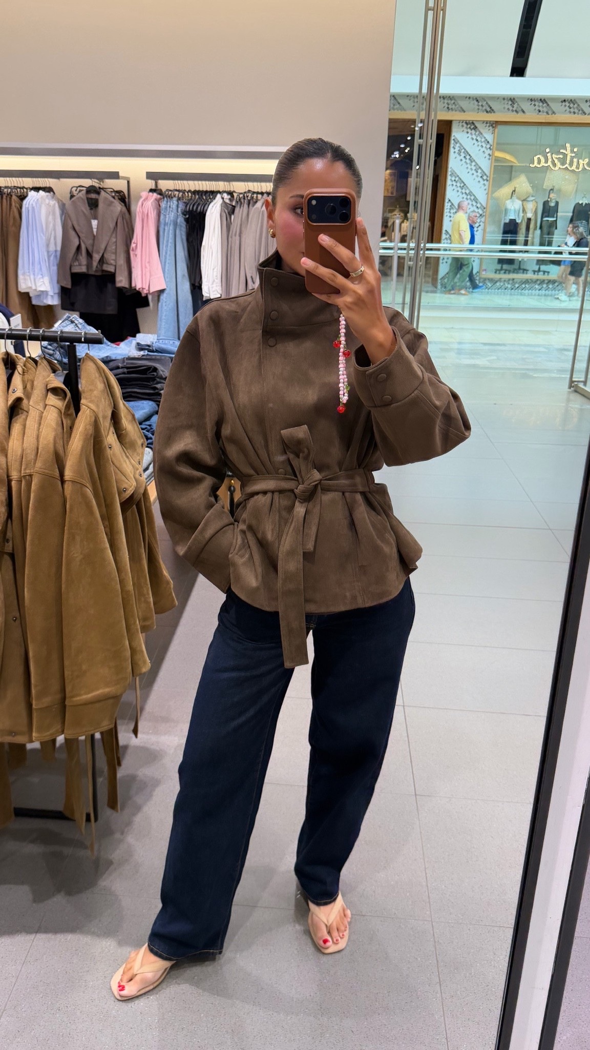 Zara suede jacket. Wearing small