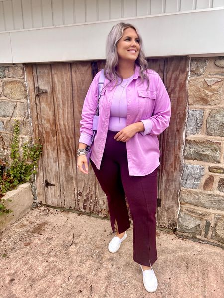 ✨SIZING•PRODUCT INFO✨
⏺ Lilac Purple Button Down Shirt - Runs a little small @walmartfashion 
⏺ Lilac Purple Double  Lined Crewneck Shirt - L - TTS @walmartfashion 
⏺ Burgundy Ponte Cropped Pants with Split Hem - XL - TTS @walmartfashion 
⏺ Lilac Purple Studded Jelly Crossbody Bag @walmartfashion 
⏺ White Slipon Sneakers with Floral Embroidery - size down 1/2 @walmartfashion 
⏺ Silver & Grey Jewelry Stack @walmart 
⏺ Fave No Show Socks @amazonfashion 

👋🏼 Thanks for stopping by!

📍Find me on Instagram••YouTube••TikTok ••Pinterest ||Jen the Realfluencer|| for style, fashion, beauty and…confidence!

🛍 🛒 HAPPY SHOPPING! 🤩

#walmart #walmartfashion #walmartstyle walmart finds, walmart outfit, walmart look  #amazon #amazonfind #amazonfinds #founditonamazon #amazonstyle #amazonfashion #spring #springstyle #springoutfit #springoutfitidea #springoutfitinspo #springoutfitinspiration #springlook #springfashion #springtops #springshirts #springsweater #workwear #work #outfit #workwearoutfit #workwearstyle #workwearfashion #workwearinspo #workoutfit #workstyle #workoutfitinspo #workoutfitinspiration #worklook #workfashion #officelook #office #officeoutfit #officeoutfitinspo #officeoutfitinspiration #officestyle #workstyle #workfashion #officefashion #inspo #inspiration #slacks #trousers #professional #professionalstyle #professionaloutfit #professionaloutfitinspo #professionaloutfitinspiration #professionalfashion #professionallook #dresspants #sneakersfashion #sneakerfashion #sneakersoutfit #tennis #shoes #tennisshoes #sneakerslook #sneakeroutfit #sneakerlook #sneakerslook #sneakersstyle #sneakerstyle #sneaker #sneakers #outfit #inspo #sneakersinspo #sneakerinspo #sneakerinspiration #sneakersinspiration 
#under10 #under20 #under30 #under40 #under50 #under60 #under75 #under100
#affordable #budget #inexpensive #size14 #size16 #size12 #medium #large #extralarge #xl #curvy #midsize #pear #pearshape #pearshaped
budget fashion, affordable fashion, budget style, affordable style, curvy style, curvy fashion, midsize style, midsize fashion


#LTKstyletip #LTKfindsunder50 #LTKworkwear