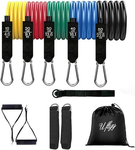 uflyy Resistance Bands with Handles, Workout Bands - Portable Home Gym Accessories - Stackable Up... | Amazon (US)