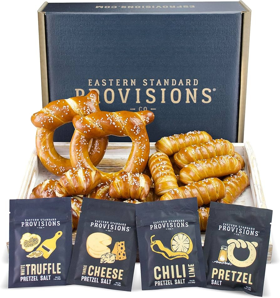 Eastern Standard Provisions Soft Pretzel Gift Box with Gourmet Flavored Salts, Oprah's Favorite T... | Amazon (US)