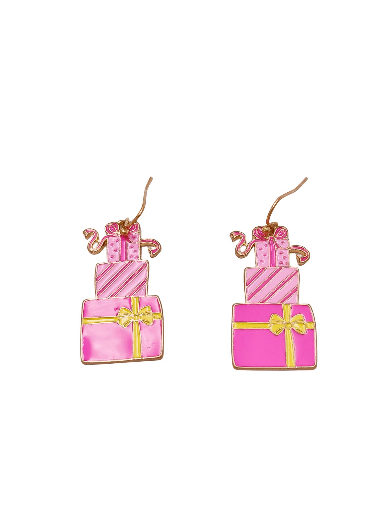 1pair European And American Fashion Christmas Gift Box Shape Earrings Suitable For Women's Festiv... | SHEIN