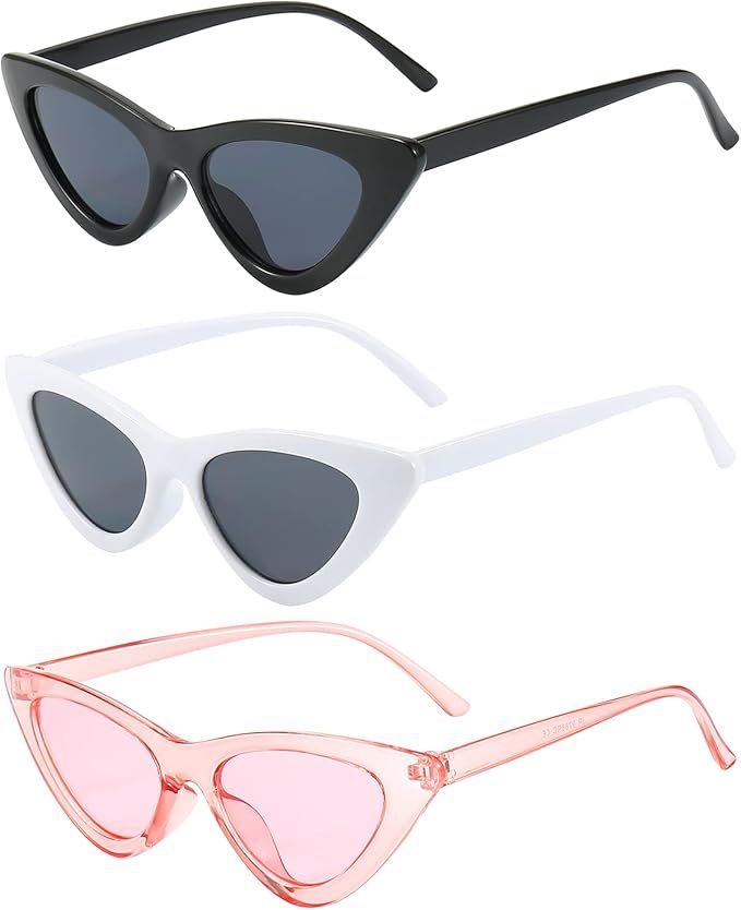Dollger Cat Eye Sunglasses Vintage Retro Plastic Frame Cateye Sunglasses for Women | Amazon (US)
