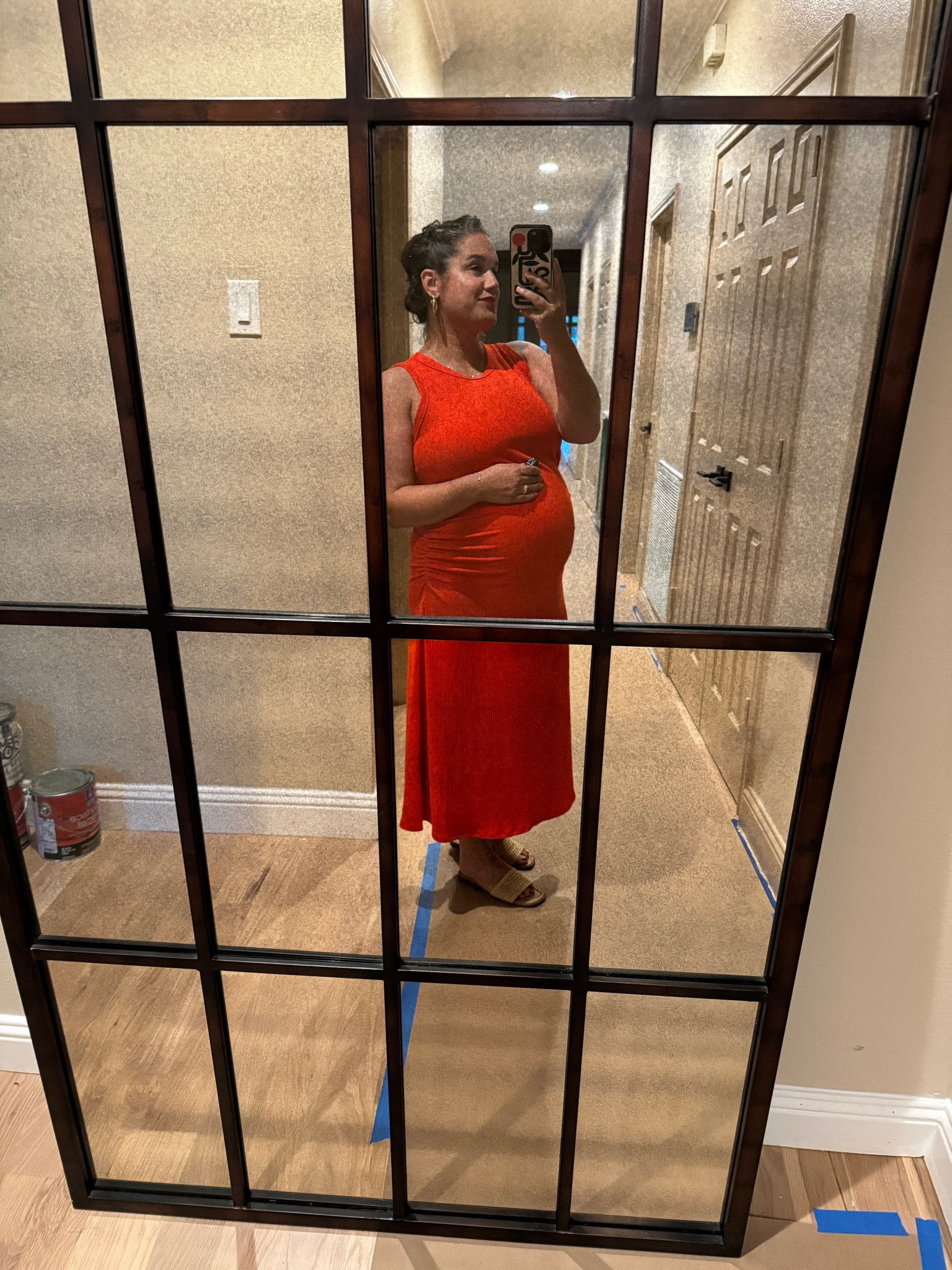 dress is bump-friendly but not maternity! 