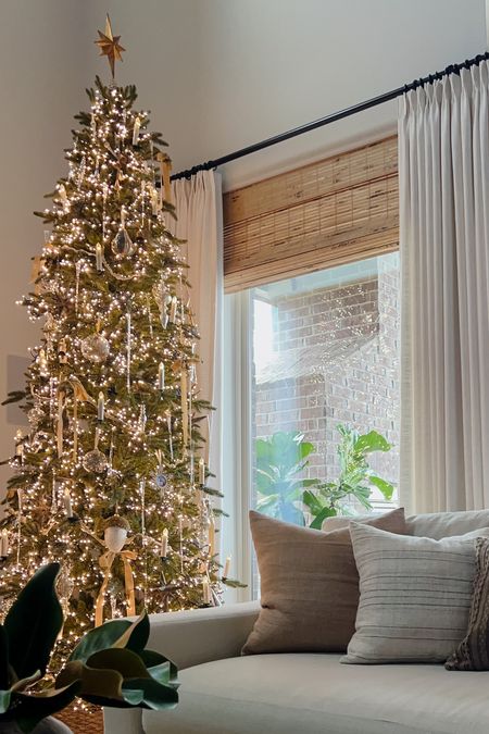 Our Christmas tree with faux candles, velvet ribbon, glass icicles, and all of our favorite gold and silver ornaments we’ve collected over the years.

My tree is discontinued but I’ve linked to a similar unlit tree as well as the lights I used.



#LTKhome #LTKHoliday