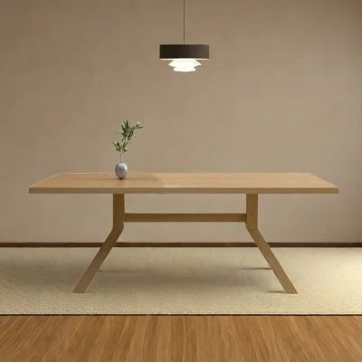 Simple modern solid wood dining table | Wayfair North America