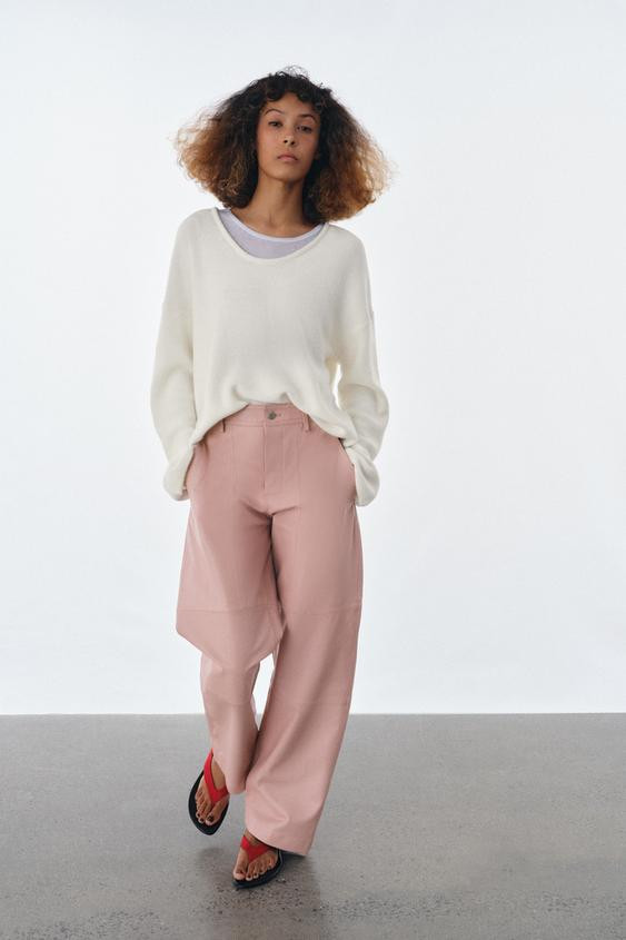 100% LEATHER PANTS ZW COLLECTION LIMITED EDITION | Zara US