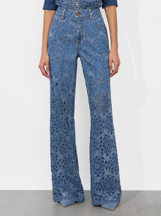 WEEZY LASERCUT JEAN | Alice + Olivia