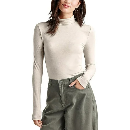 Splendid Womens Lightweight Long Sleeves Turtleneck Top | Walmart (US)