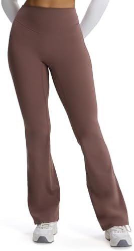 Aoxjox Flare Leggings for Women Metamorph Mid-Rise Hidden Scrunch Butt Lifting Wide Leg Yoga Pant... | Amazon (US)