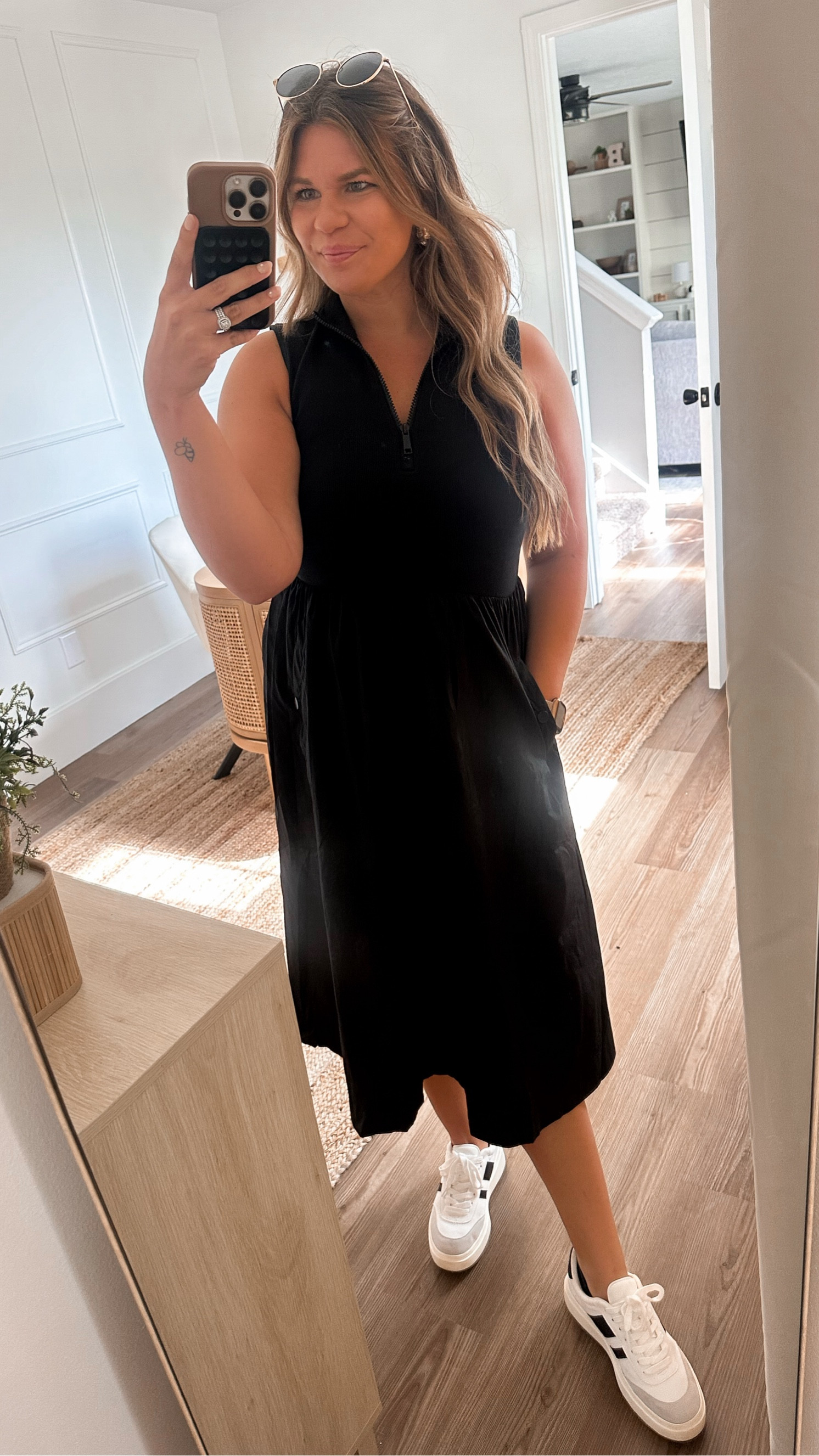 OOTD - all from Amazon
Obsessed with this lil sporty dress. The material is top notch
Adidas sneakers dupe
Rayban sunglasses 

#LTKShoeCrush #LTKFindsUnder100 #LTKWorkwear