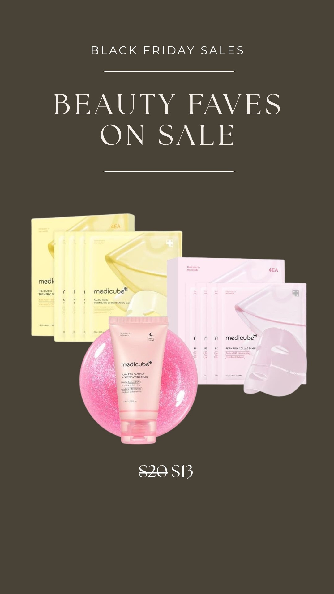 Beauty favorites of mine on sale for $13 - I’m always sharing these, toss them in your cart for yourself or stocking stuffers or teachers gifts or anything, everyone loves these! 🫶🏼
•
•
beauty gifts, under $20, teachers gifts, stocking stuffers, grwm, fave masks, medicube

#LTKselfcare #LTKGiftGuide #LTKCyberWeek