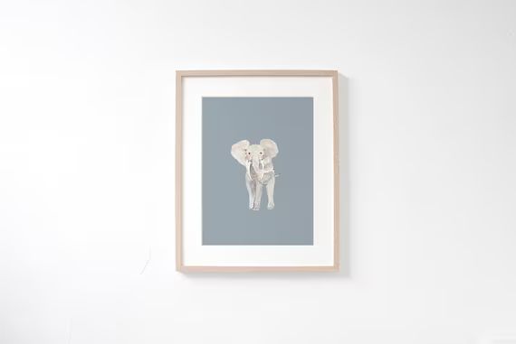Boy Nursery Decor  Elephant Print  Jungle Nursery  Elephant | Etsy | Etsy (US)