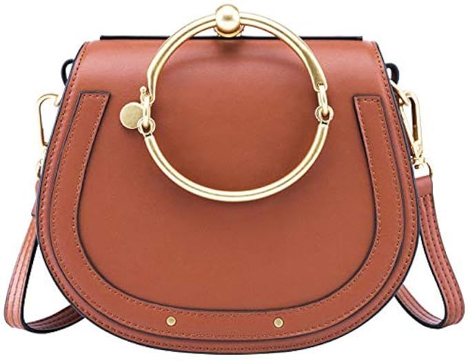 Asanl Latest Leather Designer Bracelet Saddle Tote Crossbody Handbags for Women Clearance | Amazon (US)