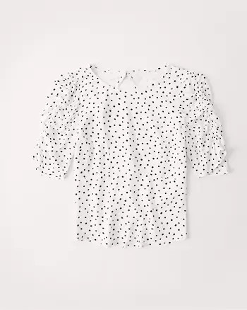 Puff Sleeve Top | Abercrombie & Fitch US & UK