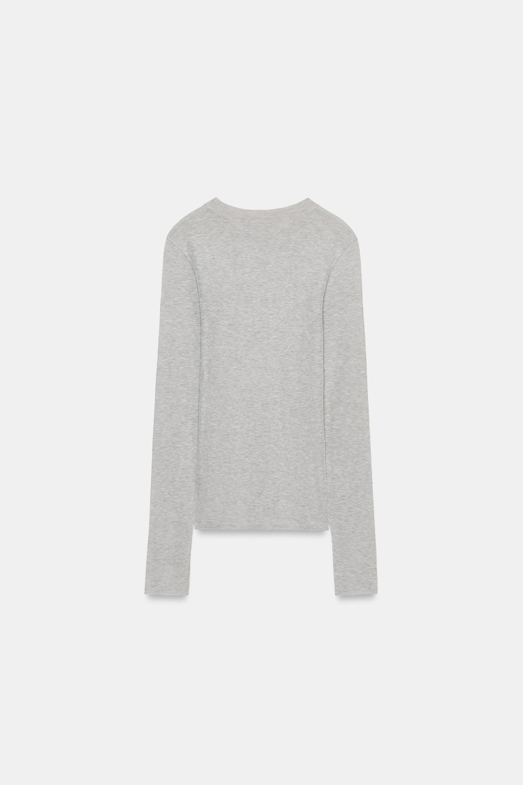SEMI-SHEER KNIT TOP | Zara UK
