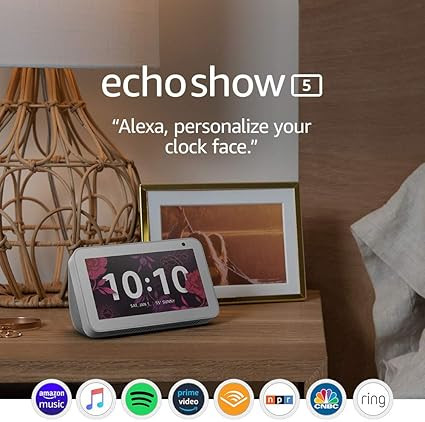 Echo Show 5 -- Smart display with Alexa – stay connected with video calling - Sandstone | Amazon (US)