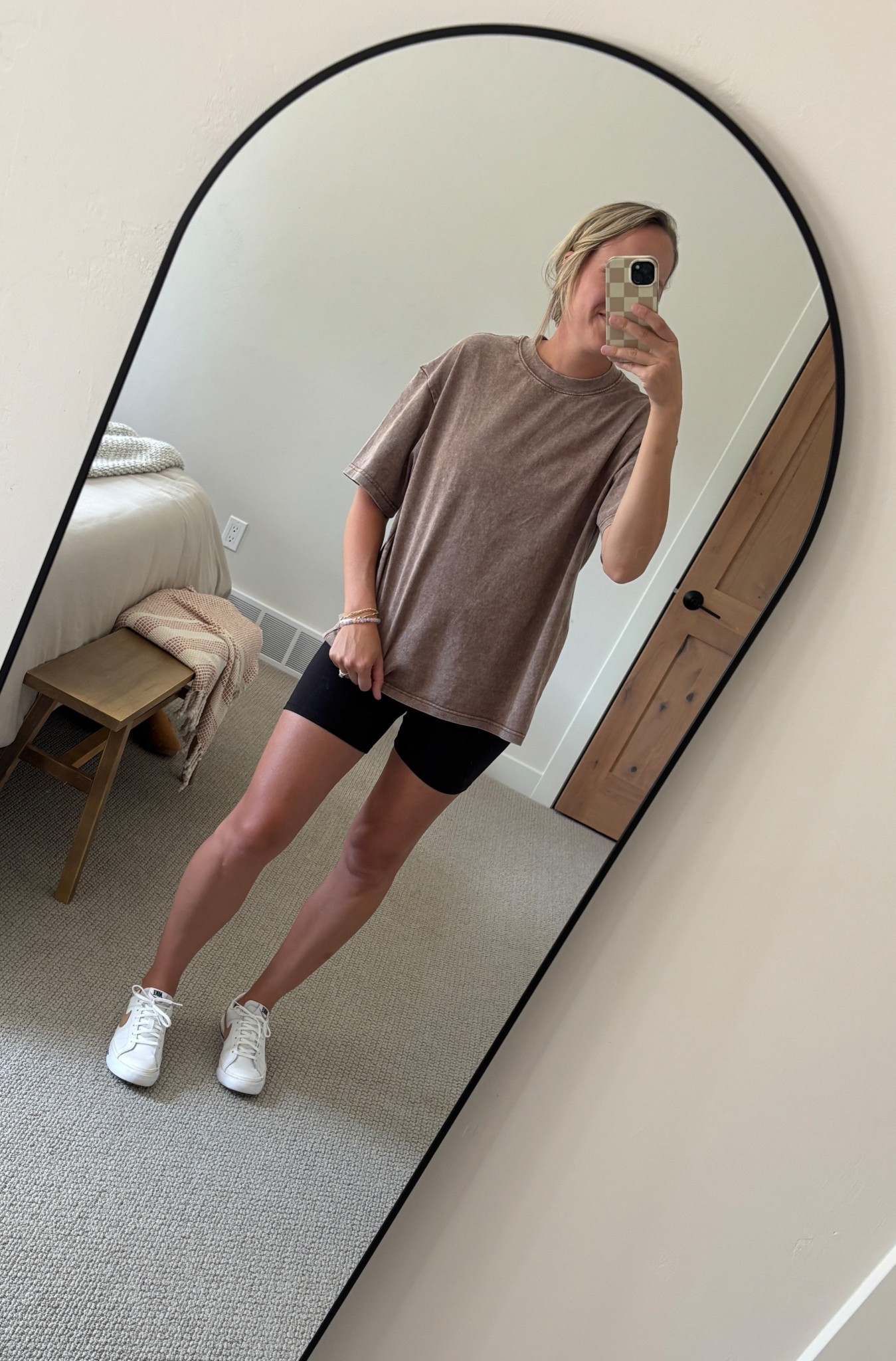Love this oversized tee so much, just bought a 3 pack! So cute with biker shorts & leggings! On sale right now!