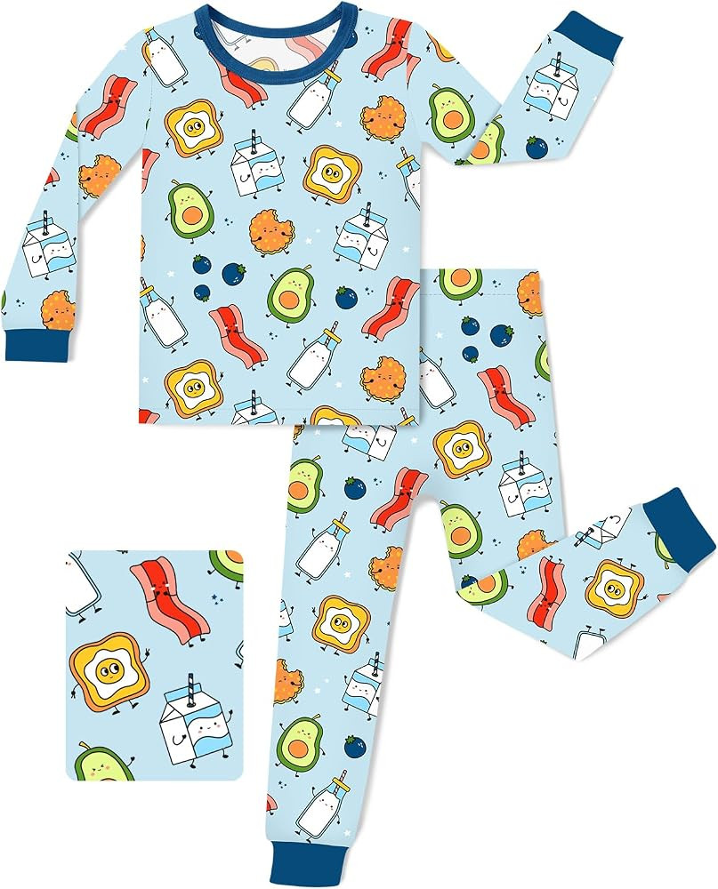 Bamboo Viscose Toddler Pajamas Boys Girls Baby 12M-8Y Pjs Sets Kids 2pcs Long-Sleeve Snug fit Sle... | Amazon (US)