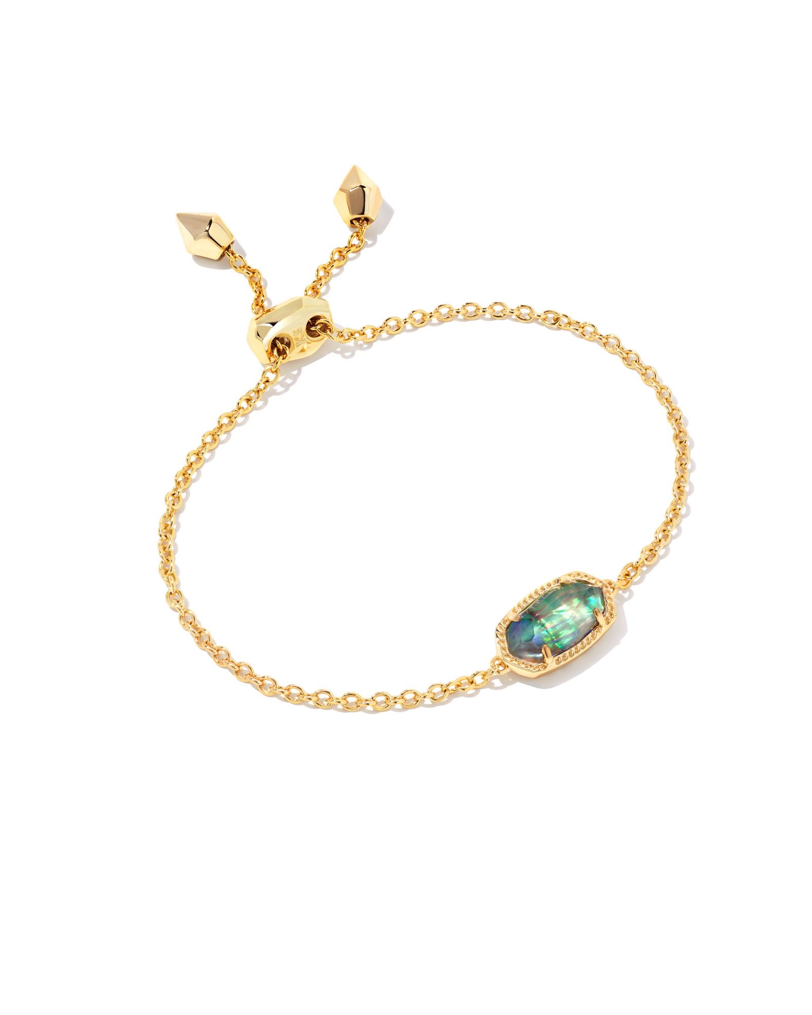 Elaina Gold Adjustable Chain Bracelet in Lilac Abalone | Kendra Scott | Kendra Scott