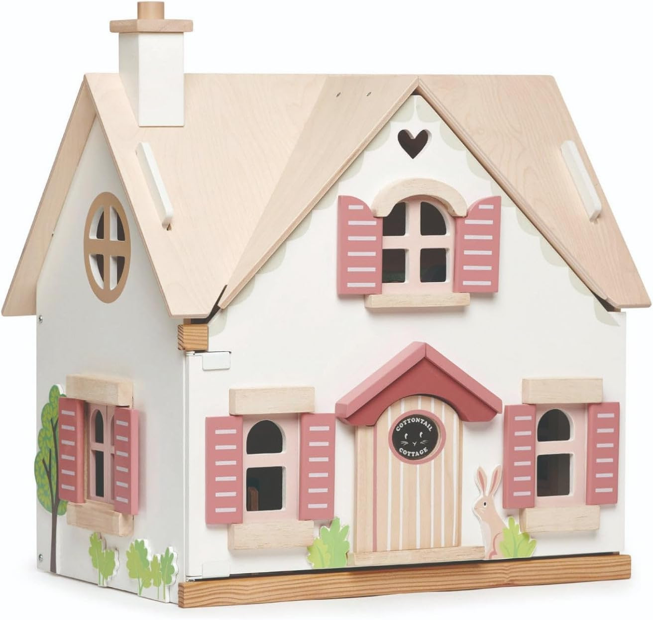 Tender Leaf Toys - Cottontail Cottage - Furnished 18.7" Tall 3 Story Countryside Wooden Doll Hous... | Amazon (US)