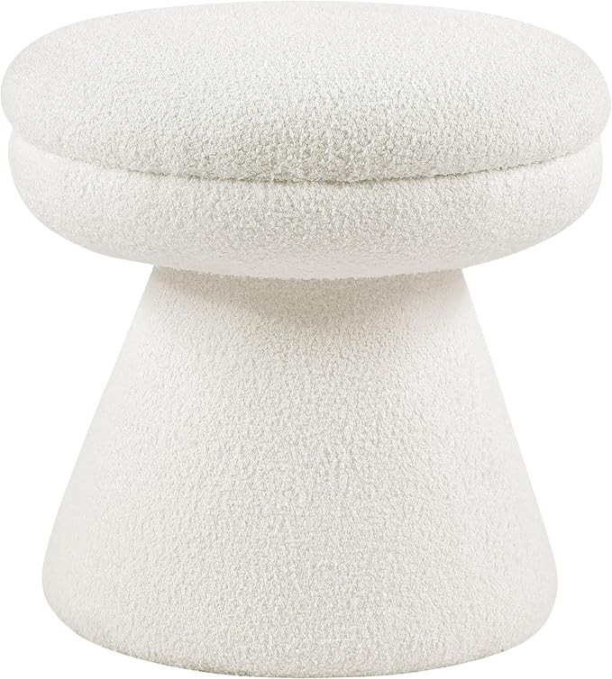 Amazon.com: Furniture of America Rami Modern 18-inch Mushroom-Shape Upholstered Ottoman with Tape... | Amazon (US)