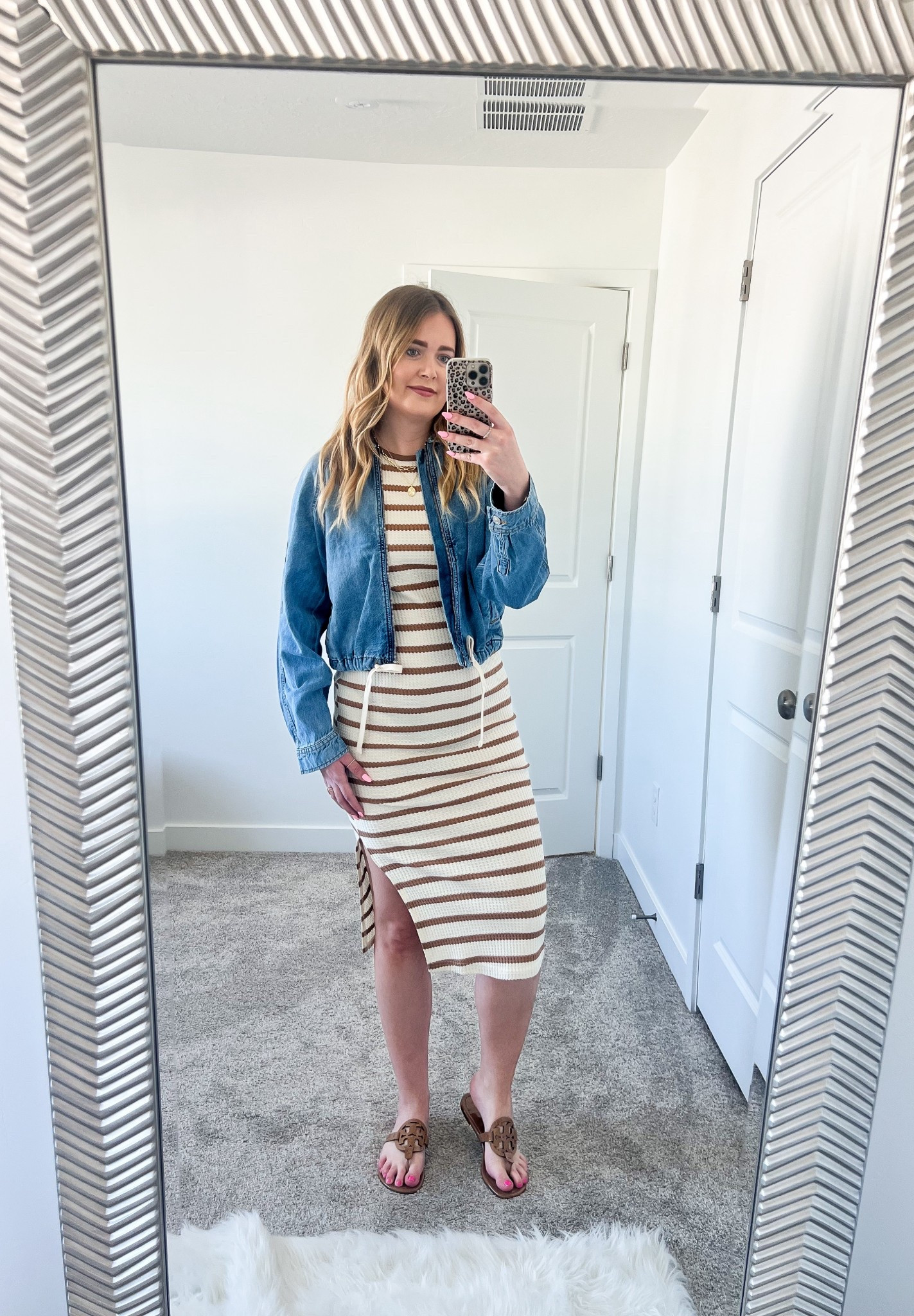 Still loving this dress from last year! Such a great affordable find (under $30, wearing a medium). Paired it with a cute denim jacket that’s also a steal ($36, and sized up). Perfect casual spring outfit. 

#LTKTall #LTKMidsize #LTKootd
