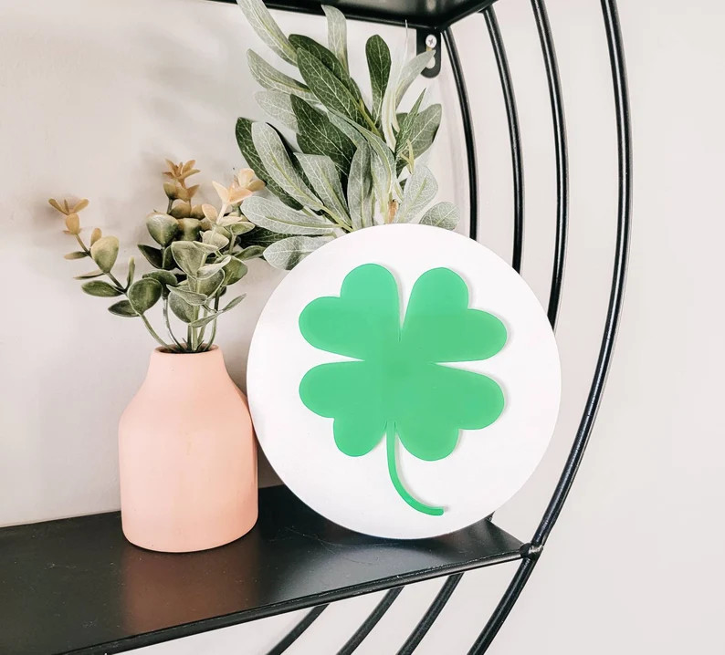Shamrock Acrylic Wood Sign/ St. Patricks Day Sign/ St. Pata | Etsy | Etsy (US)
