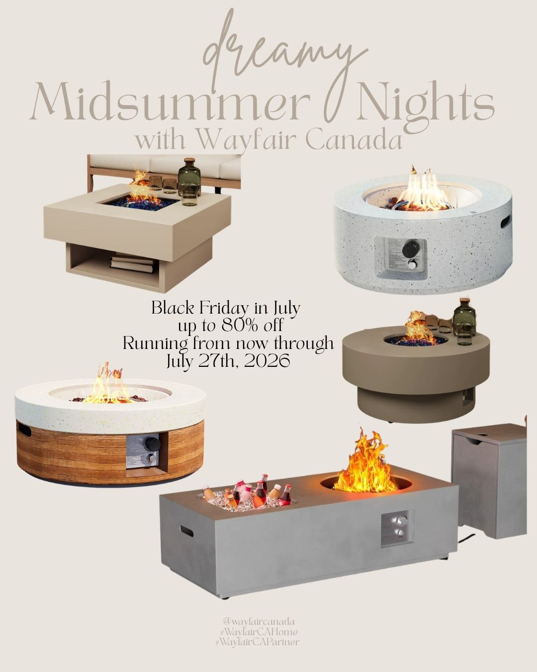 Create a cozy outdoor space with affordable fire pits for Wayfair Canada's Black Friday in July sale!

Up to 80% off running now through July 27, 2026.

@wayfaircanada 

 #WayfairCAHome #WayfairCAPartner #ad