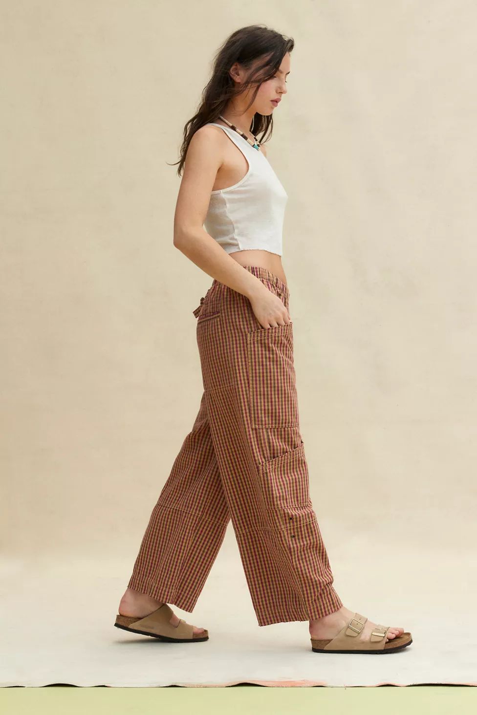 BDG Charlie Gingham Wide-Leg Pant | Urban Outfitters (US and RoW)