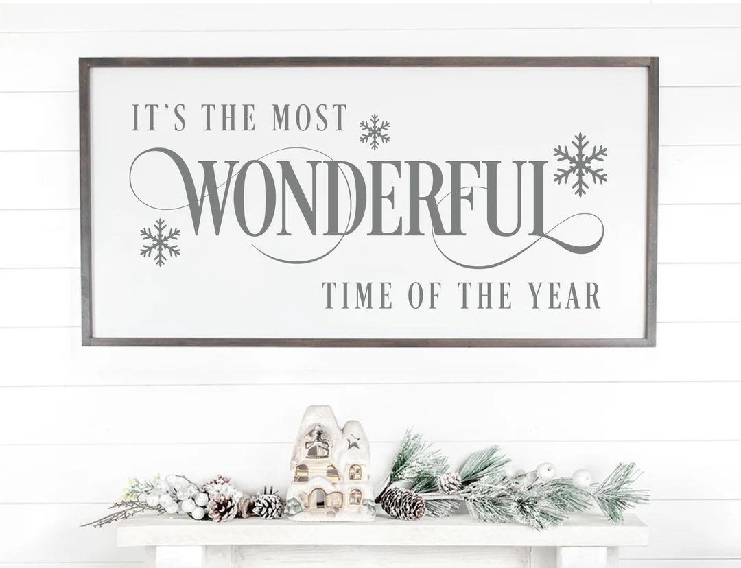 It's the Most Wonderful Time of the Year Sign Christmas - Etsy | Etsy (US)