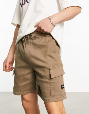 Bershka pocket cargo short in camel | ASOS (Global)