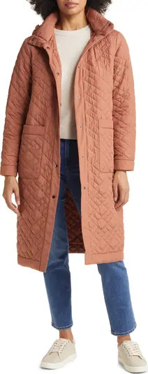 Bernardo Hooded Quilted Long Jacket | Nordstrom | Nordstrom