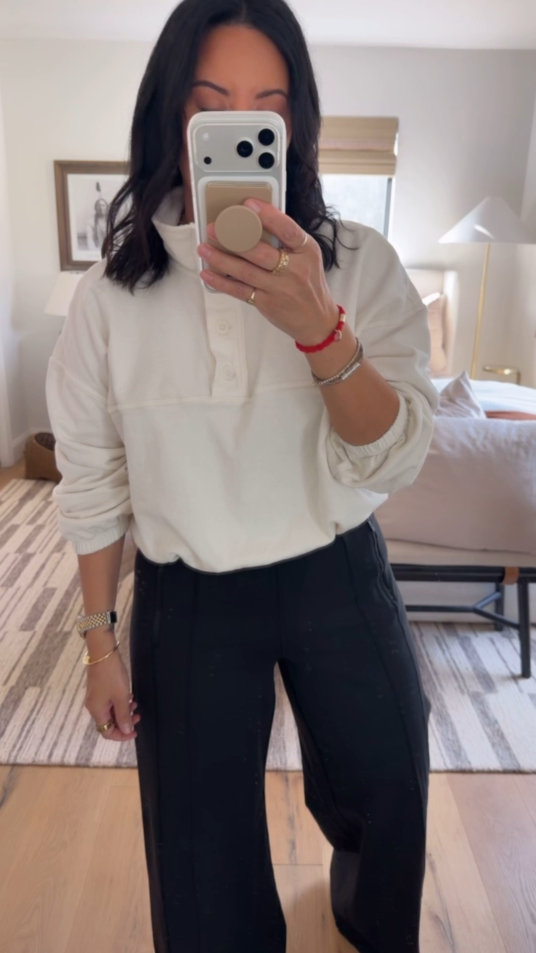 Top size large, pants size medium (I’m a size 8/10). 

#LTKWorkwear #LTKTravel #LTKOver40