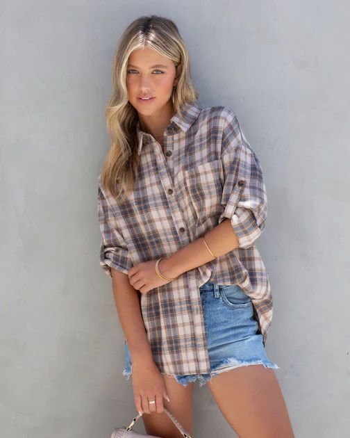Friday Night Lights Plaid Button Down Top | VICI Collection