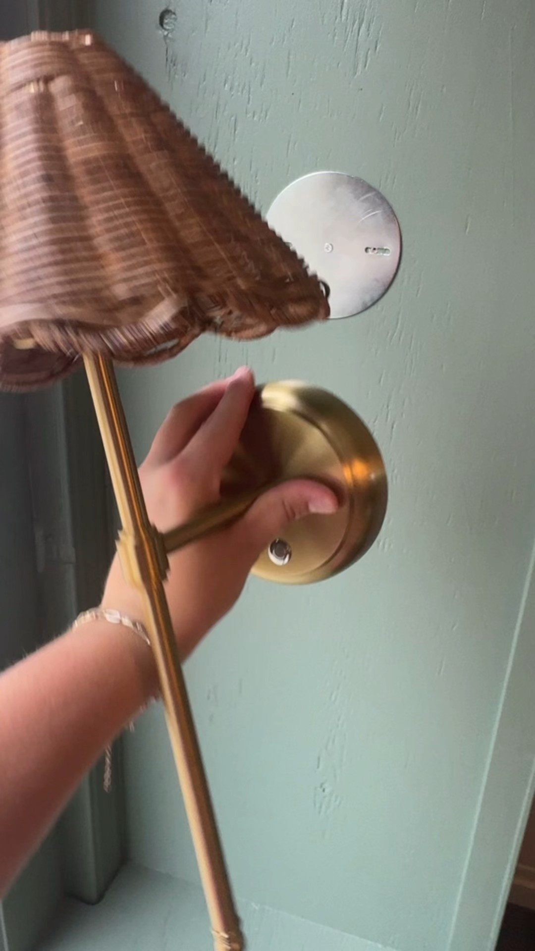 The cutest battery operated sconces! I did stain the shades darker with Provincial  

#LTKHome #LTKFamily