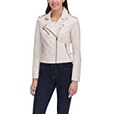 Levi's Ladies Outerwear Women's Faux Leather Classic Asymmetrical Motorcycle Jacket, Oyster, X-Small | Amazon (US)